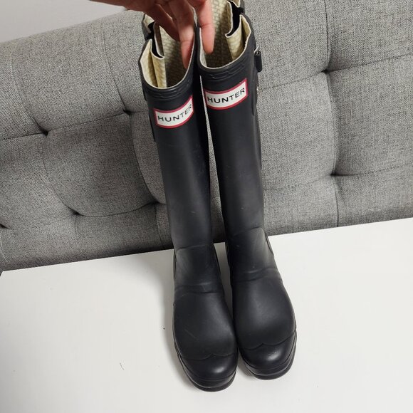 Hunter Womens Original Tall Boots - Black - Picture 7 of 9